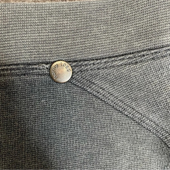 Horny Toad gray mini skirt stretch knit tencel blend women’s large - Picture 3 of 8